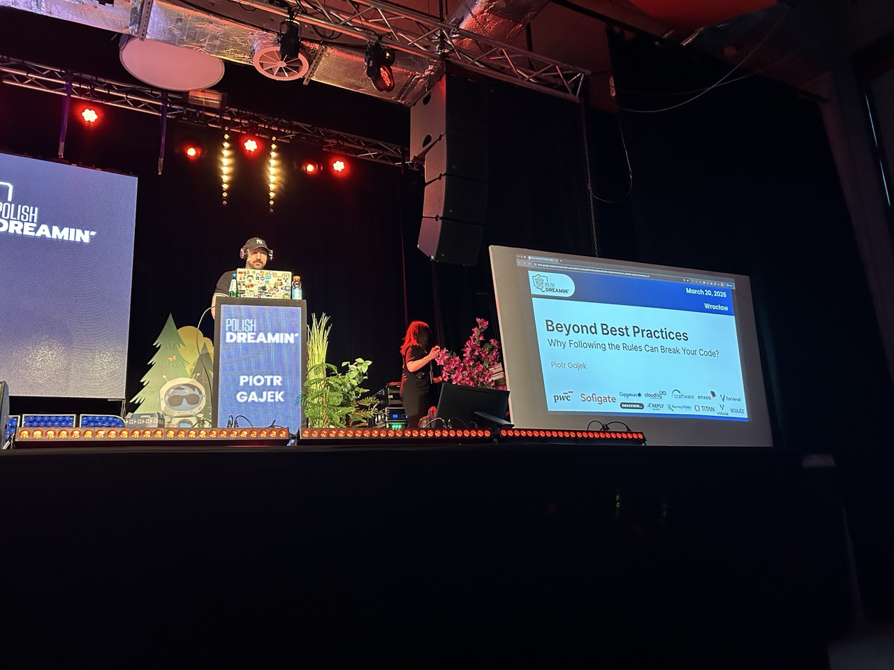 On stage at Polish Dreamin