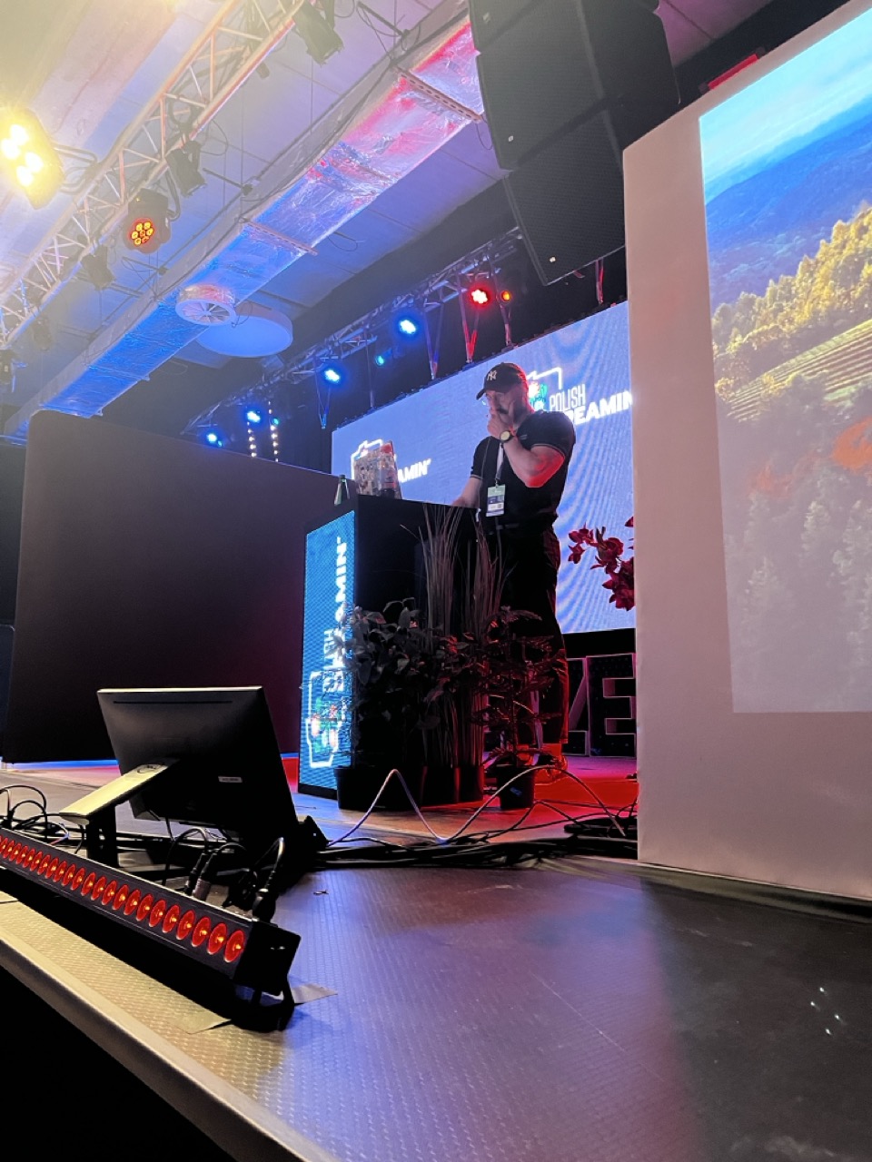 On stage at Polish Dreamin